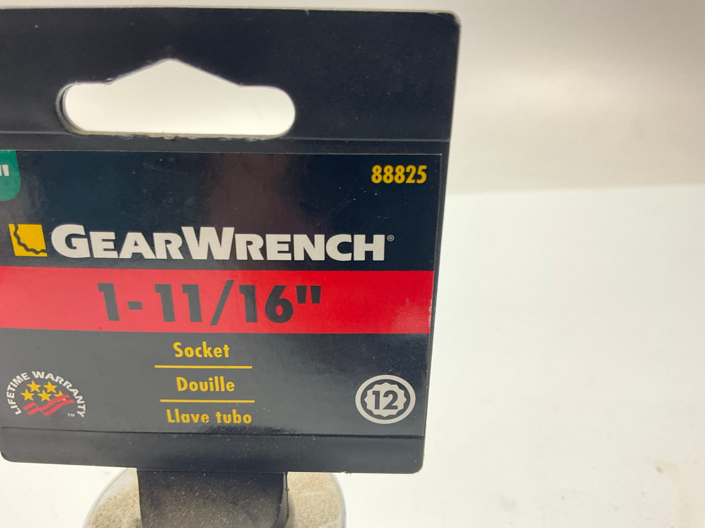 GearWrench 88825 3/4'' Drive 1-11/16'' Inch Socket, 12 Point SAE, Shallow