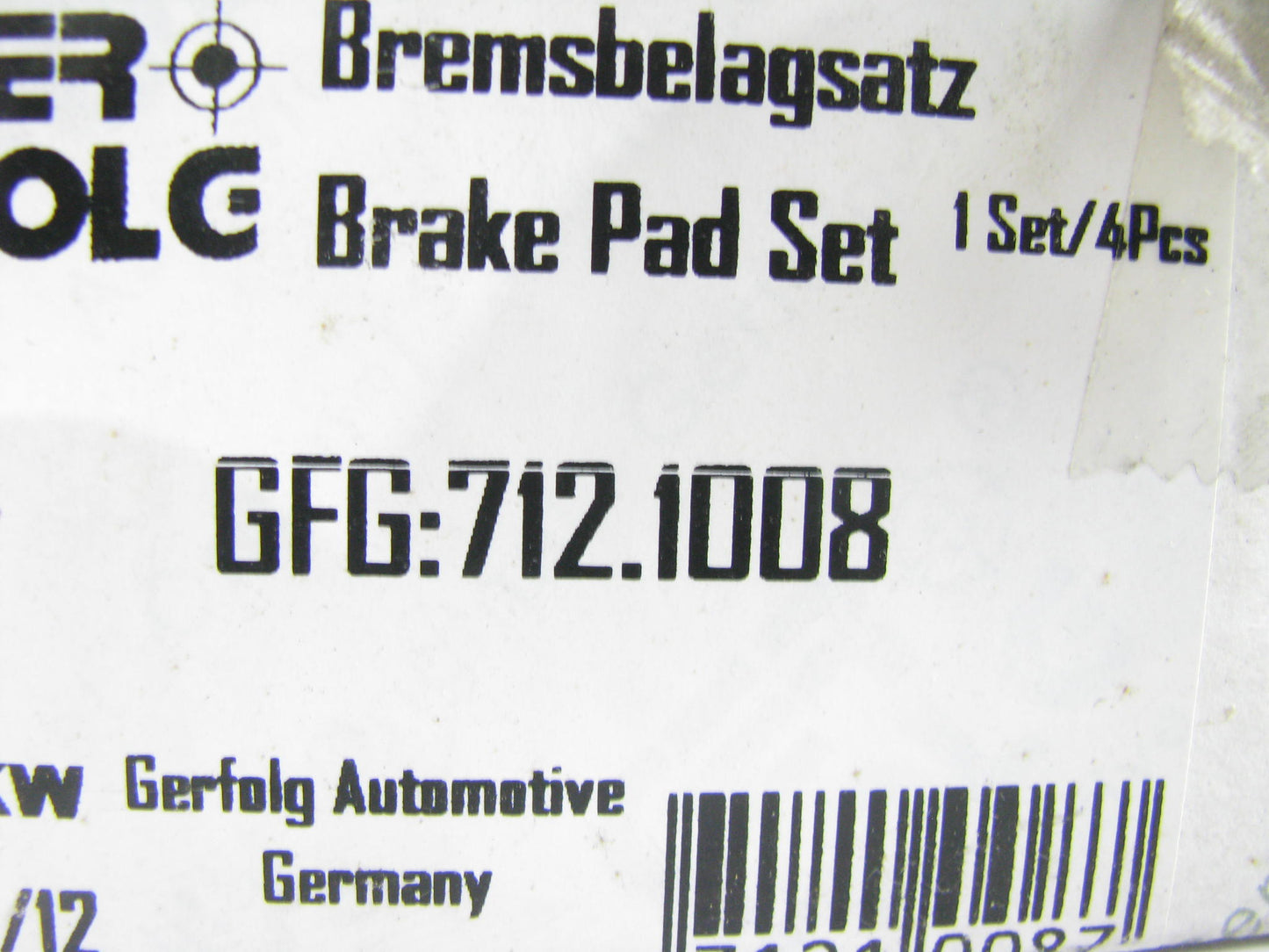 Gerfolg 712.1008 Rear Disc Brake Pads For BMW 5-Series - 34211163395