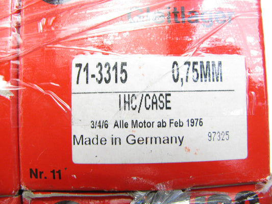 (4) Glyco 71-3315-075MM Connecting Rod Bearings .75mm For IHC D155 D206