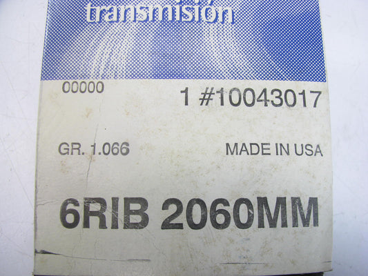 NEW - OEM GM 10043017 Serpentine Belt - 0.84'' X 81.50'' - 6 Ribs