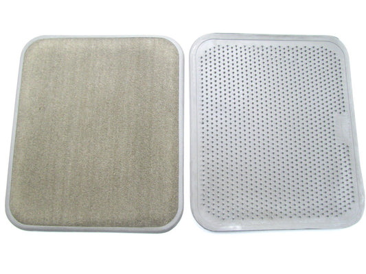 NEW - OEM GM 12370887 Rear Carpet Floor Mats, 15 X 13'' GRAY