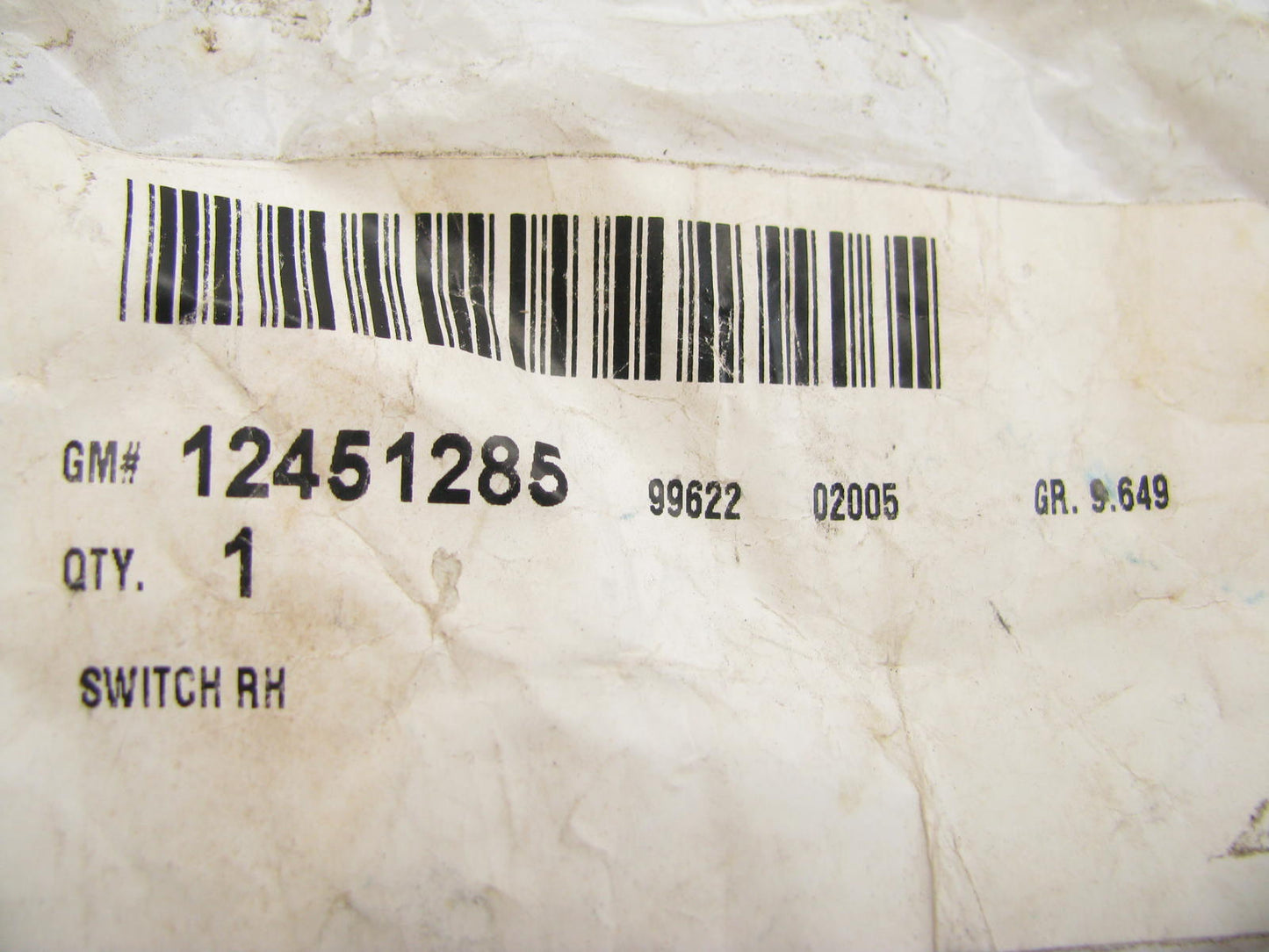NEW OEM GM 12451285 RIGHT Steering Wheel Volume Control Switch 02-03 Rendezvous