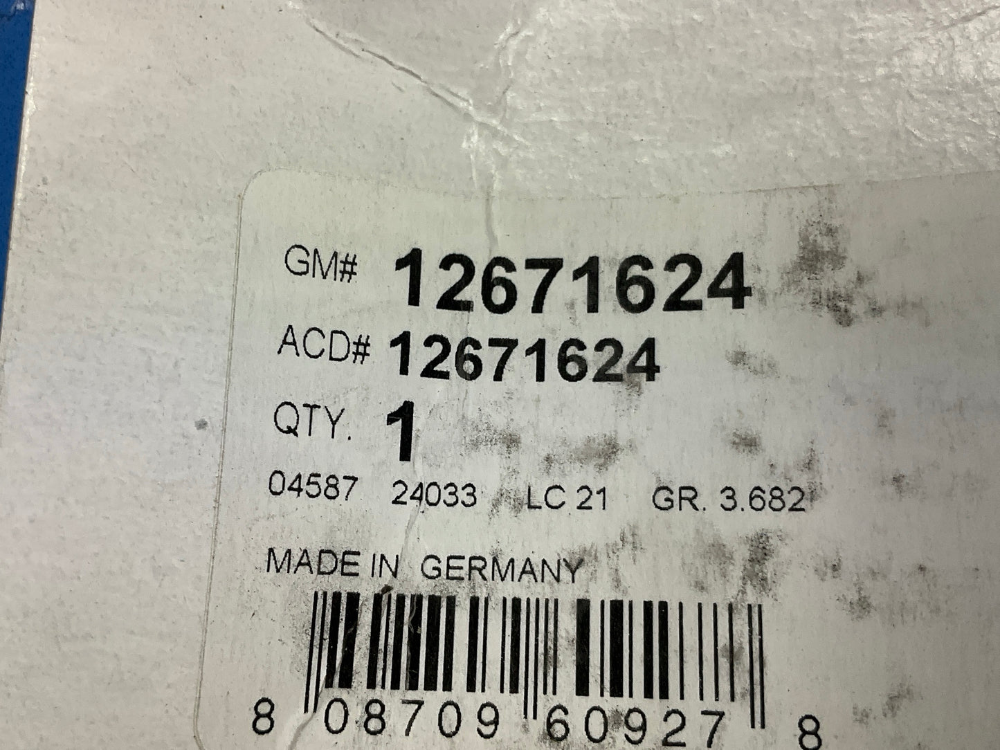 OEM GM 12671624 MAF Mass Air Flow Sensor - Bosch 0280218419