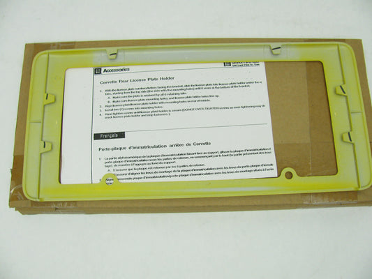 NEW OEM GM Millennium Yellow Rear License Plate Frame For 2005-2013 Corvette C6