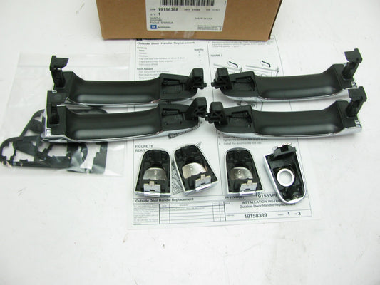 NOS OEM GM 4-pc Chrome Exterior Door Handle Set 19158388 For Various GM GMC Cars