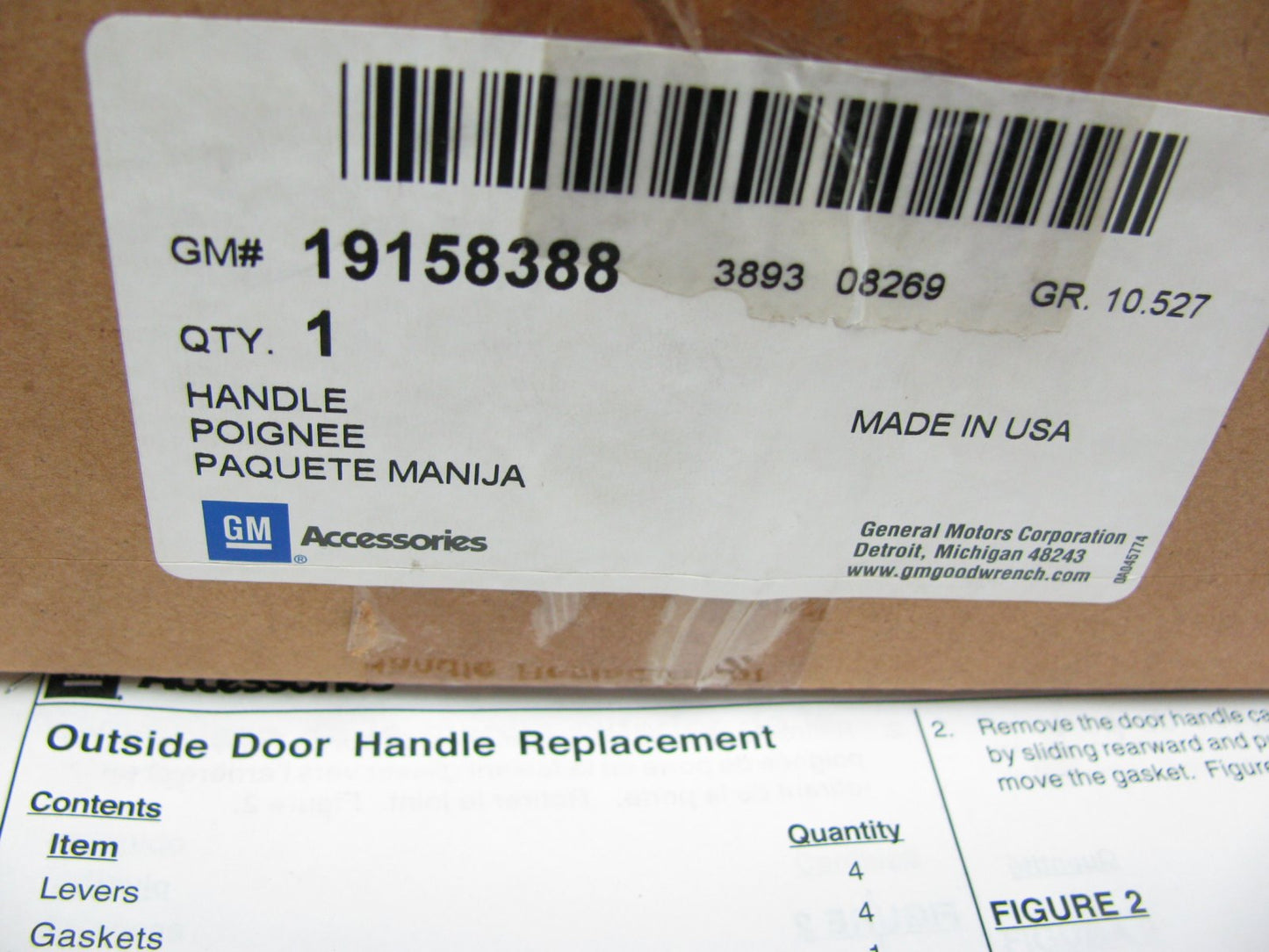 NOS OEM GM 4-pc Chrome Exterior Door Handle Set 19158388 For Various GM GMC Cars