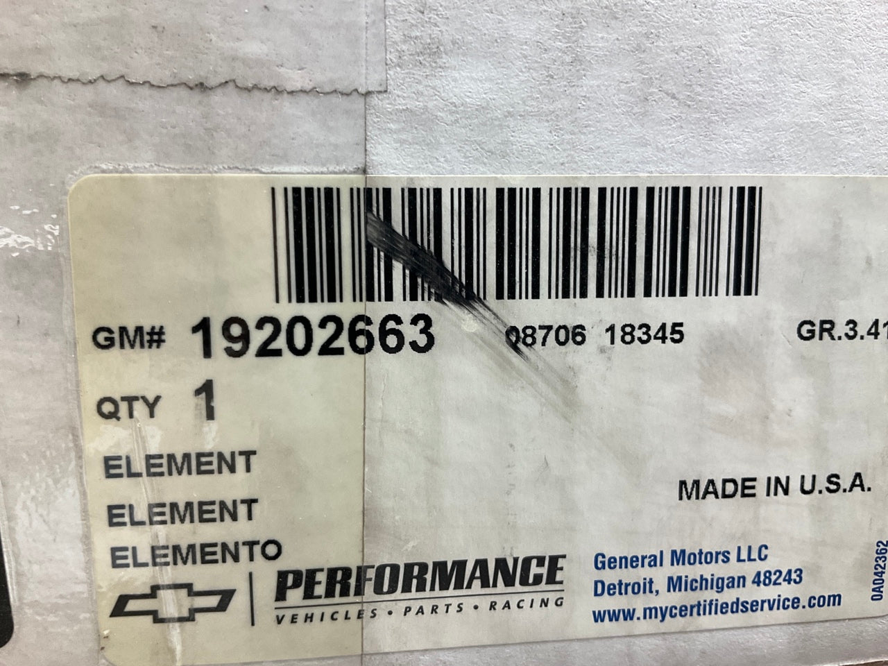 Replacement Air Filter Factory OEM GM Cold Air Intake Kit 17800764 Saturn Sky