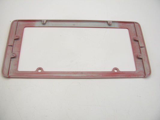 NOS OEM GM Torch Red Rear License Plate Holder For 05-13 C6 Corvette 19212646