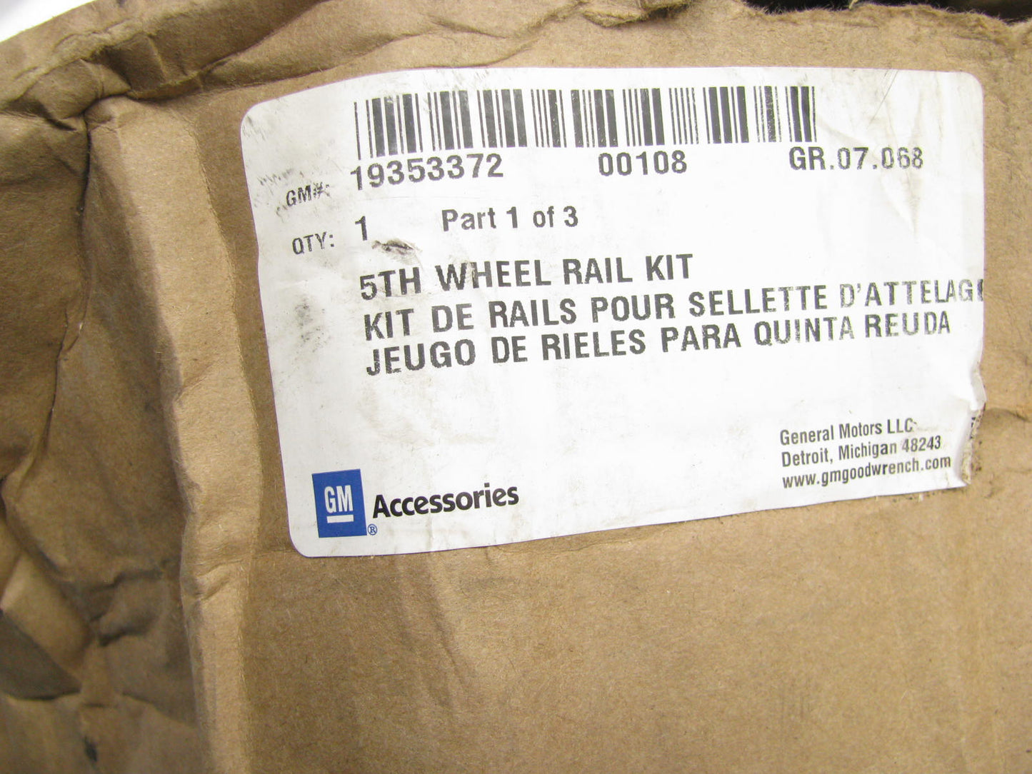 OEM GM (19353372) Trailering Fifth-wheel Rails By Curt - MISSING PARTS SEE PICS