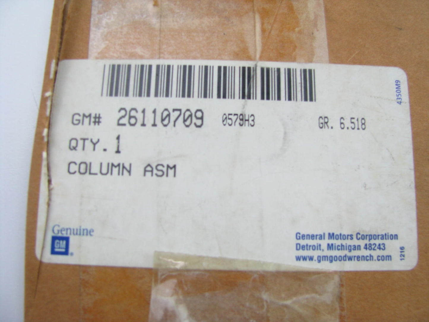 NEW OEM GM Complete Steering Column Shaft Switch For 2005 Astro Safari