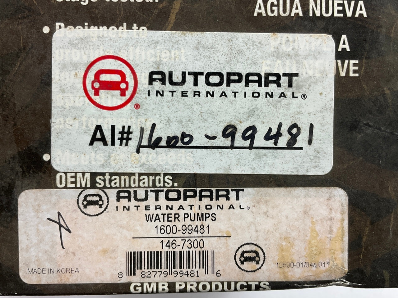 GMB 146-7300 Engine Water Pump For 2001-2005 Kia Rio 1.6L-L4