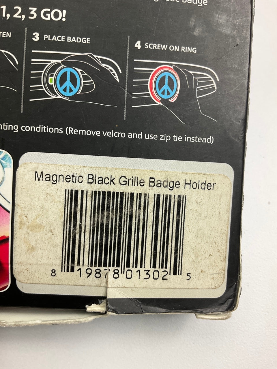 Gobadges MS001 Magnetic Black Grille Badge Holder, Universal