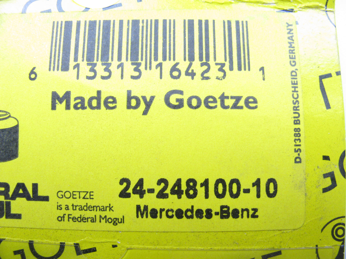 Goetze 24-248100-10 Engine Valve Stem Oil Seals 1981-84 Mercedes Benz 3.8L V8