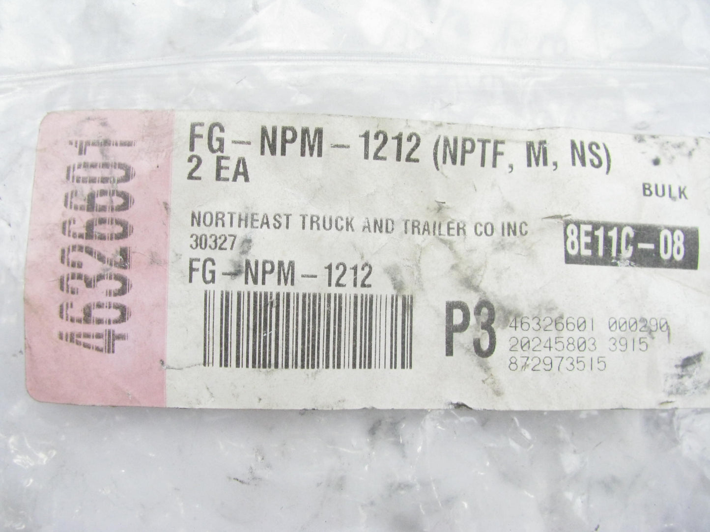 (2) Goodyear FG-NPM-1212 FG Straight Hydraulic Hose Fitting 3/4'' Hose -12 Male