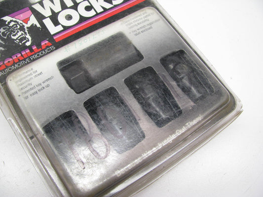 Gorilla 1/2'' X 20 Wheel Locks Mag Seat Right Hand Thread Black W/ Key (4-PACK)