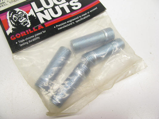 (4) Gorilla 77747B Wheel Lug Studs, 1/2''-20 To 14mm X 1.50, 1.87'' Length