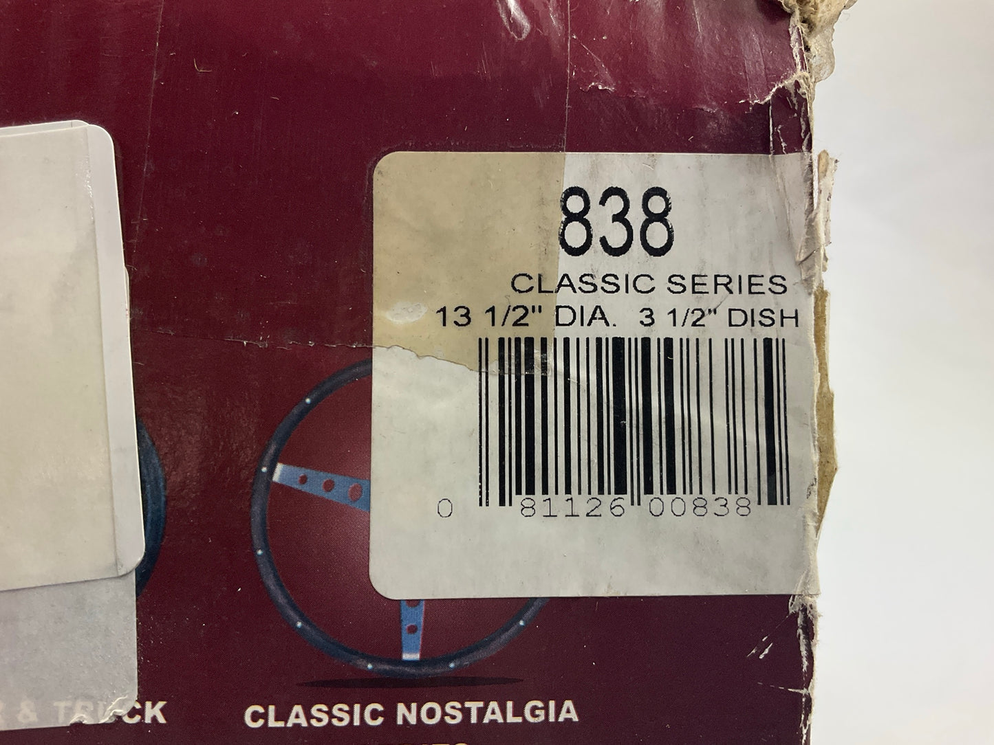 Missing Horn, Cosmetic Damage, See Photos Grant 838 13.5'' Classic Steering Wheel
