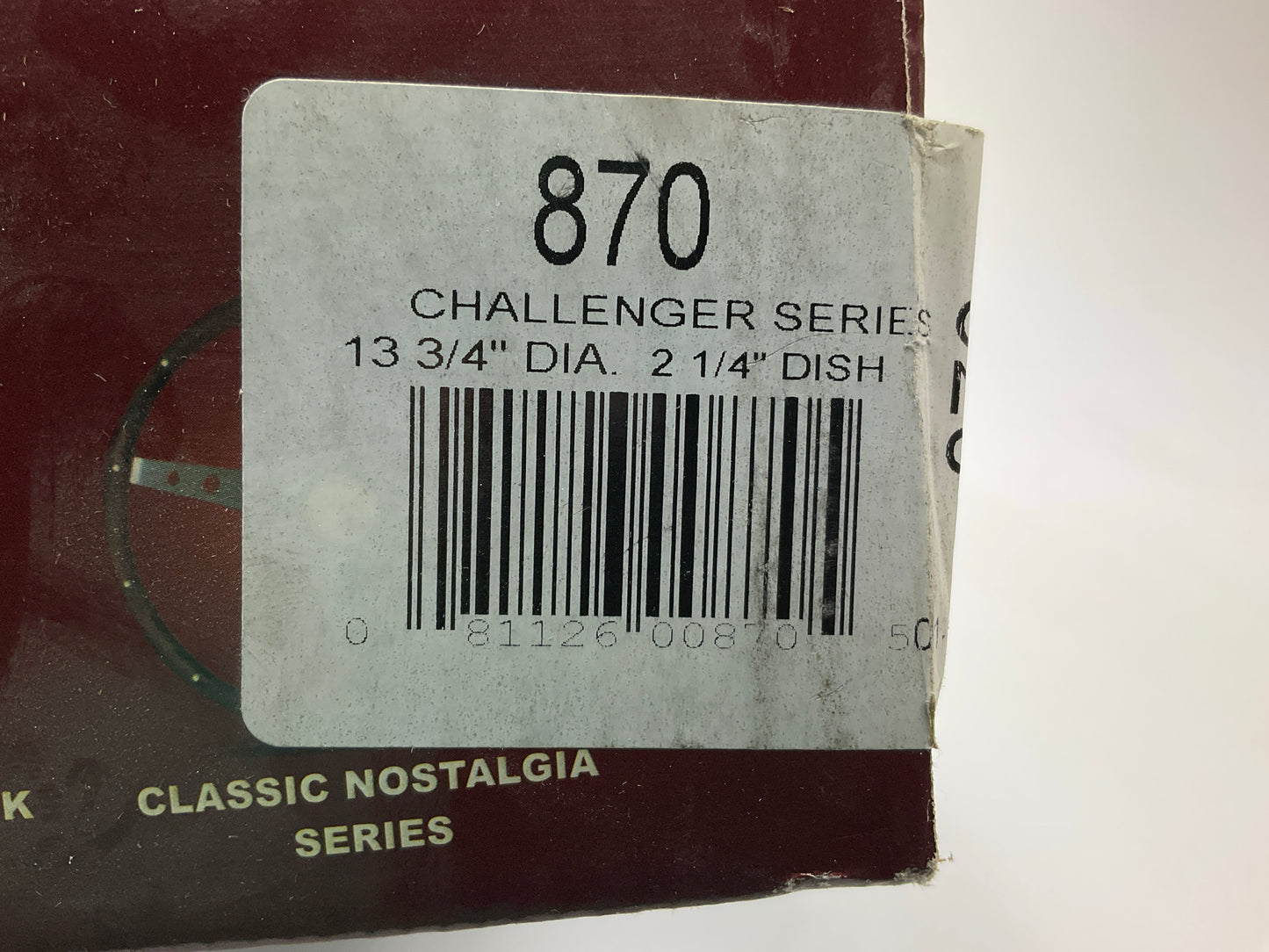 SCATCHED, SEE ACTUAL PHOTOS, Grant 870 Challenger Series Steering Wheel, 13-3/4''