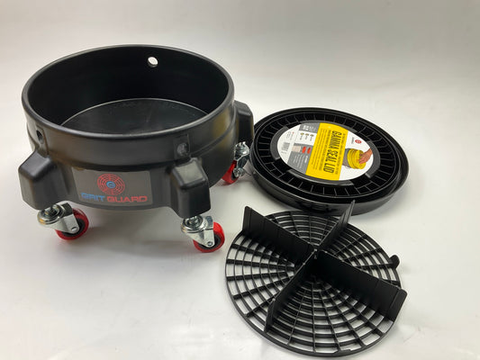 Grit Guard GGWS-NBS-BLK 5 Gallon Bucket Scratch Free Car Washing System W/ Dolly