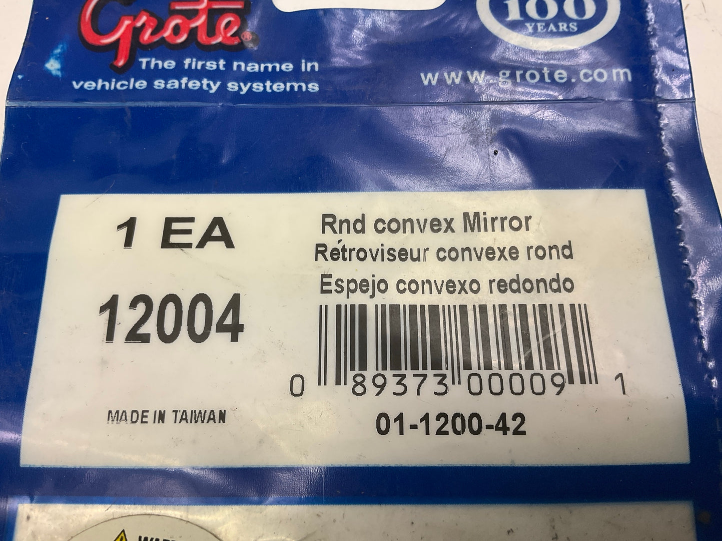 Grote 12004 Round 3'' Stick On Convex Mirror Instantly Bonds