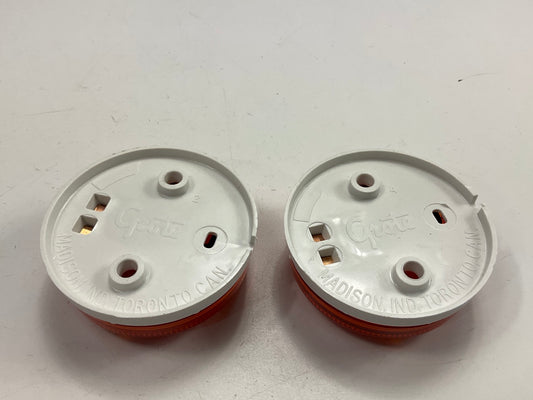 (2) Grote 45413 2-1/2'' Surface-Mount Single-Bulb Clearance Marker Light, Amber