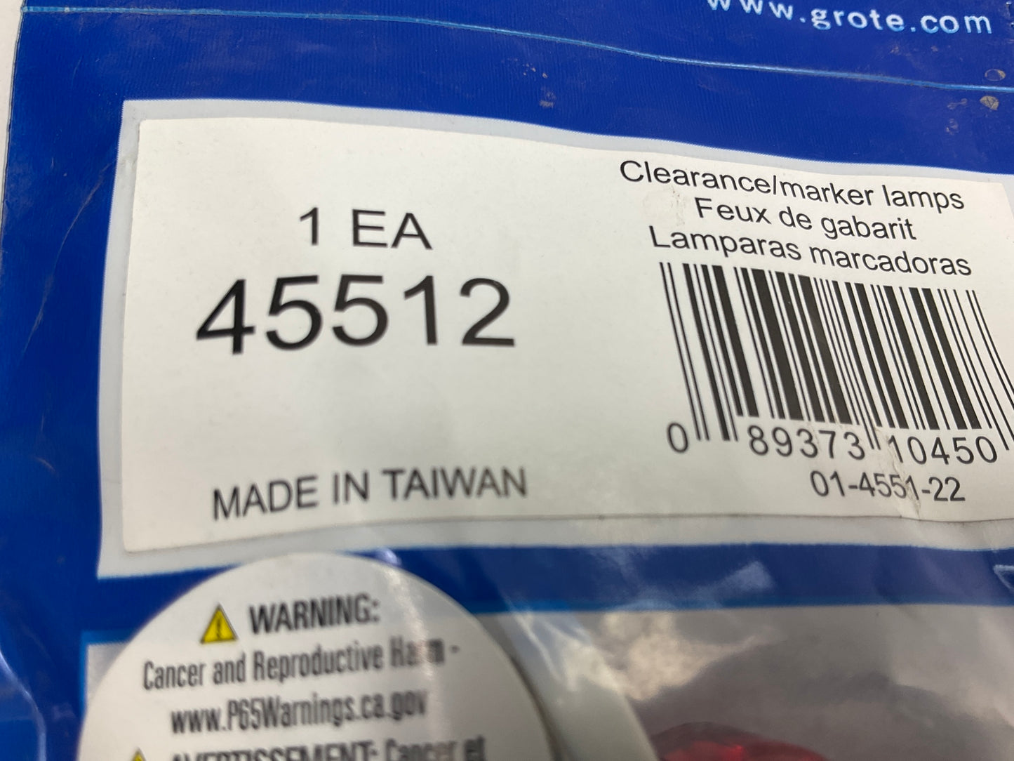 Grote 45512 Red Clearance Marker Light Lamp With Peak Lens (Blunt Cut) - 5 Pack