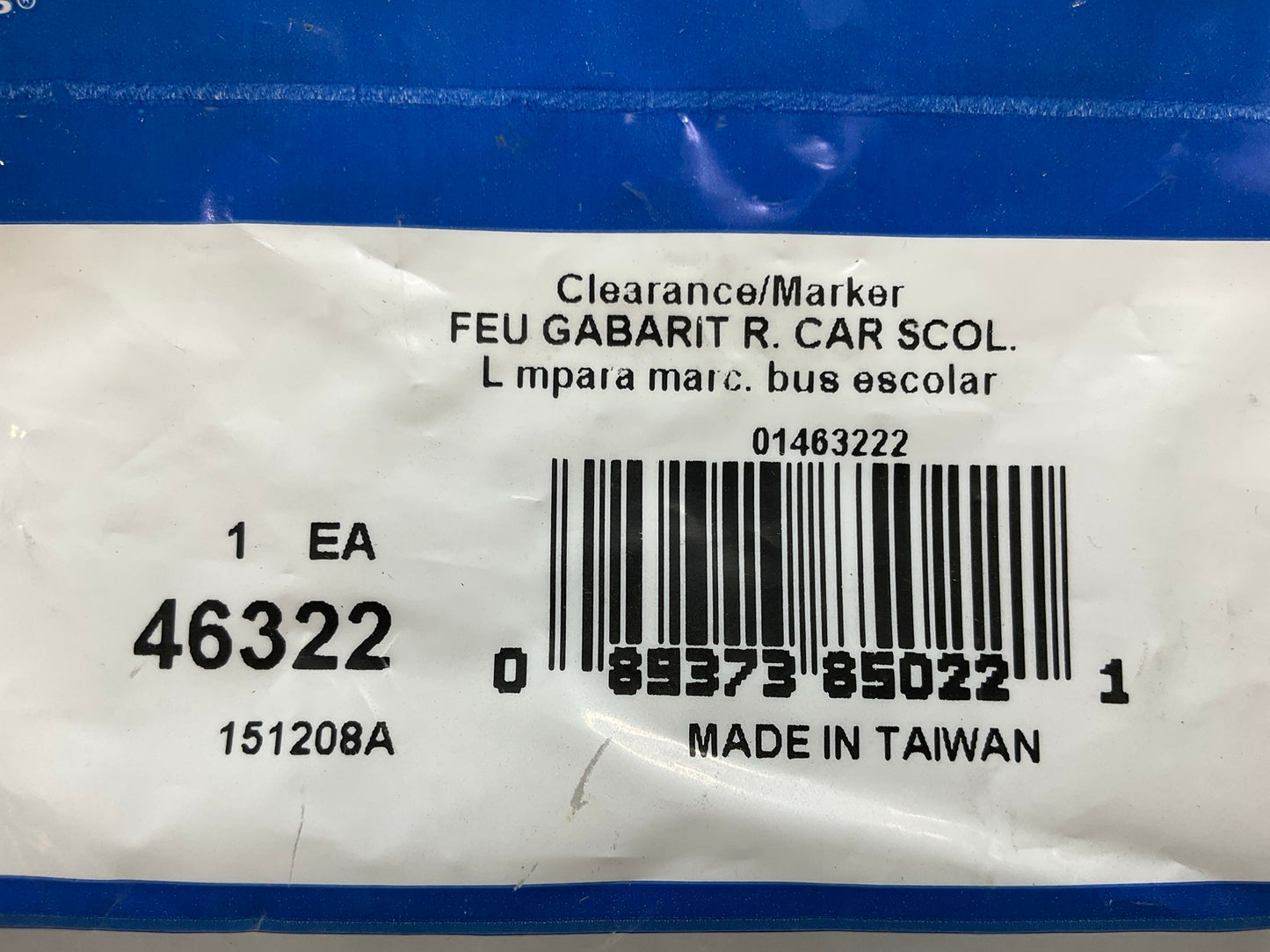 (2) Grote 46322 School Bus Wedge Clearance Marker Red Lamp Light