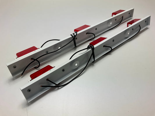 (2) Grote 49112-5 Red Economy Clearance Marker Light Bars To Trailer Lights