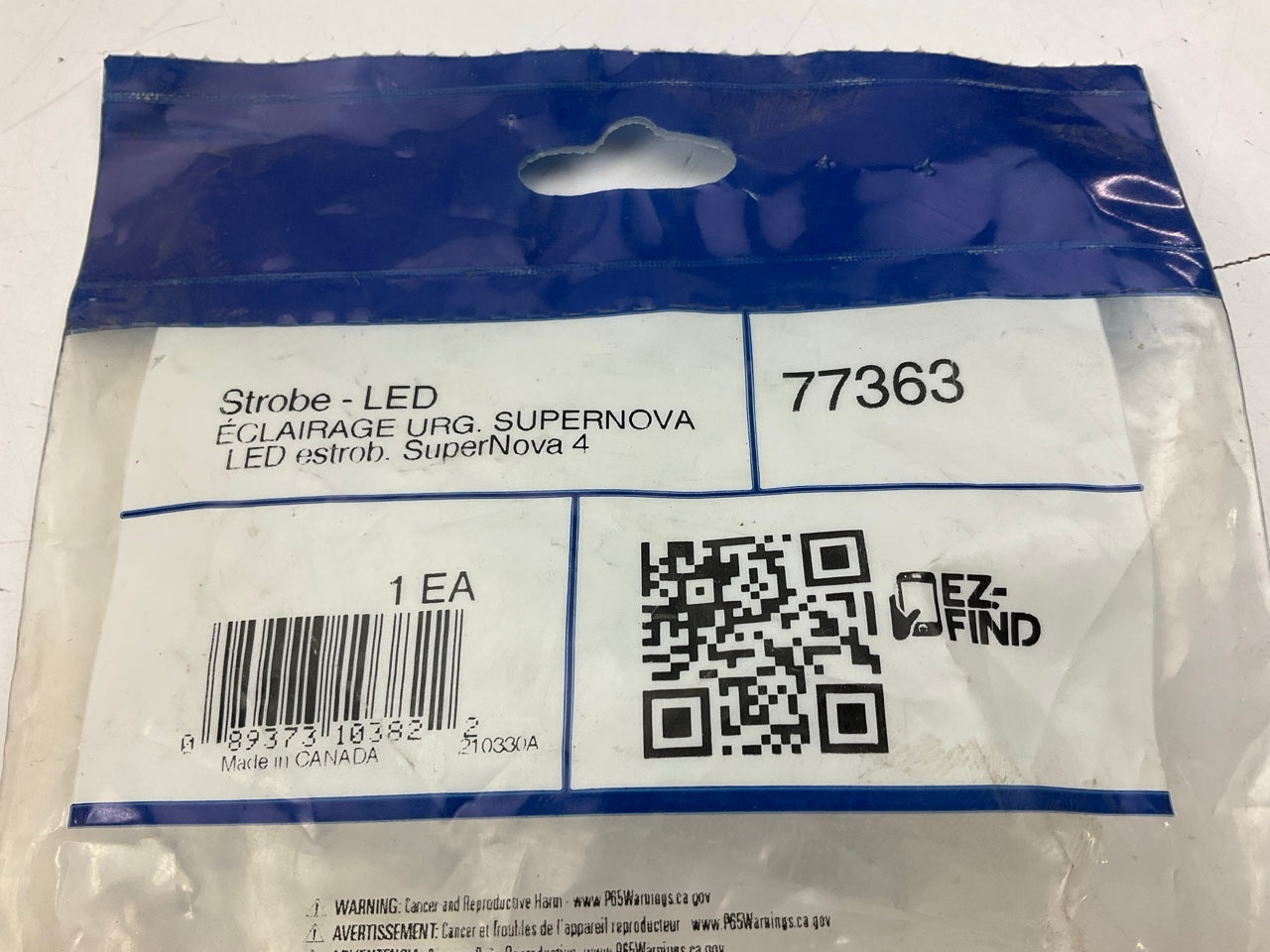 Grote 77363 Oval Amber LED Strobe Light Lamp, 6'' Long, 1 Amp, 12V