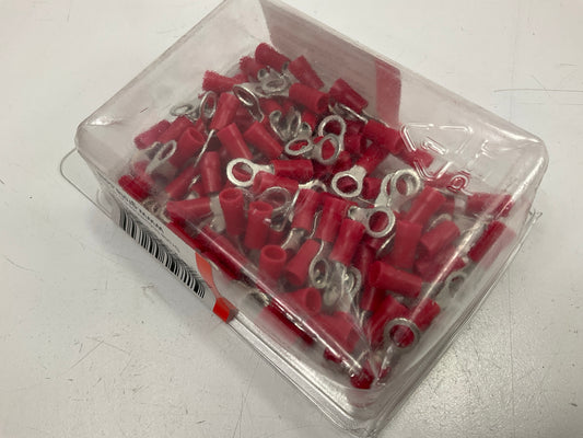 Grote 83-2104 Ring Terminal, Orange Vinyl, 22-16 Gauge, #8-10 Stud, 100 Pack