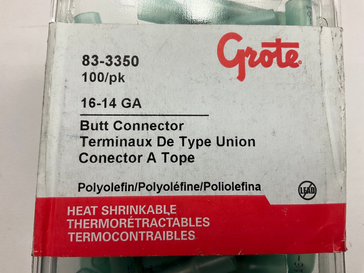 Grote 833350 16-14 Gauge Heat Shrinkable Butt Connectors - Box Of 100