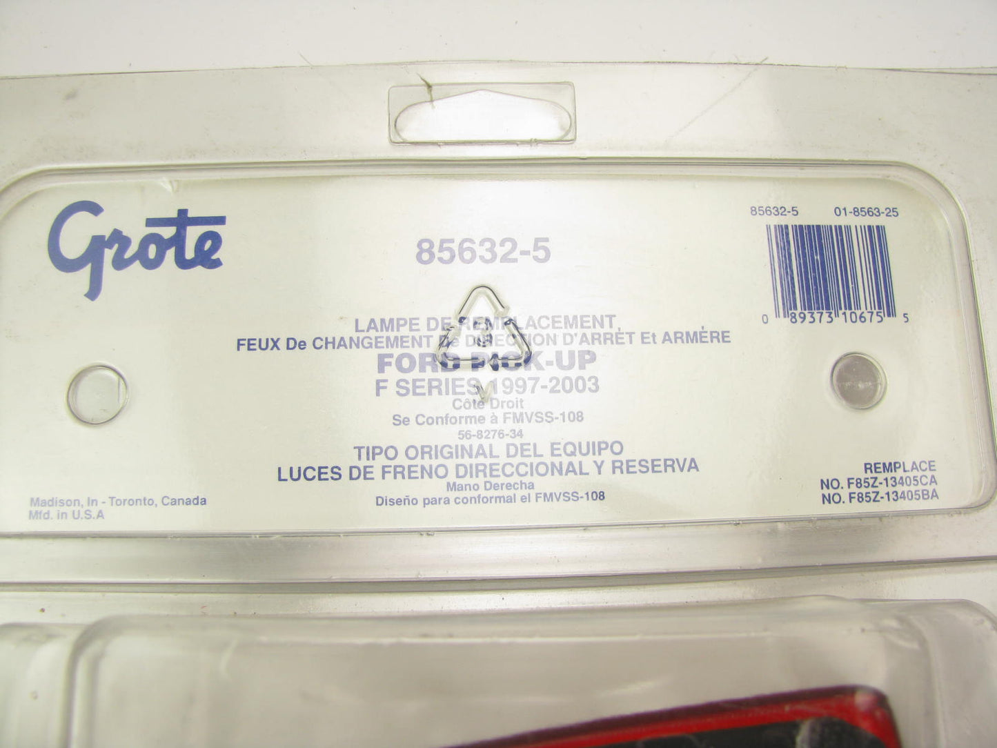 Grote 85632-5 Right Passenge Side Tail Light Lamp - 1997-99 F-250 1997-04 F-150