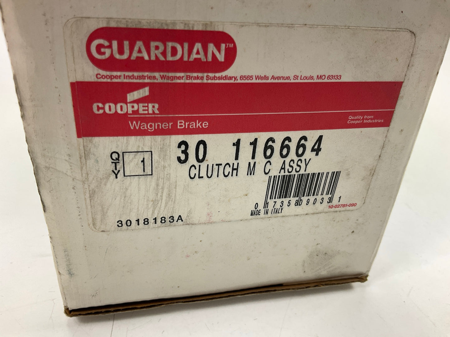Guardian 30-116664 Clutch Master Cylinder For 1987-1988 Toyota Pickup