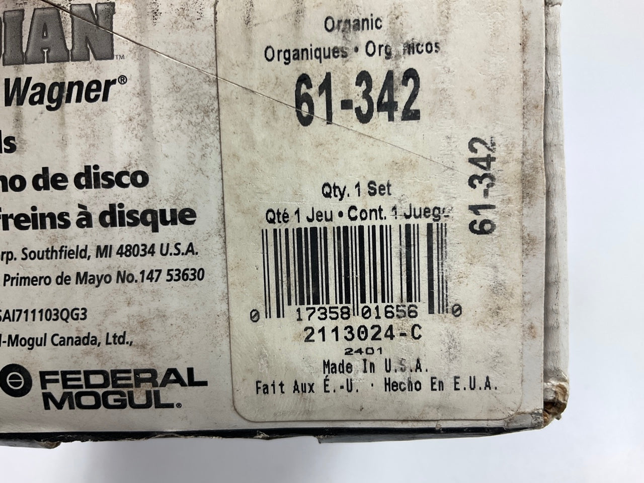 Guardian 61-342 Rear Disc Brake Pads