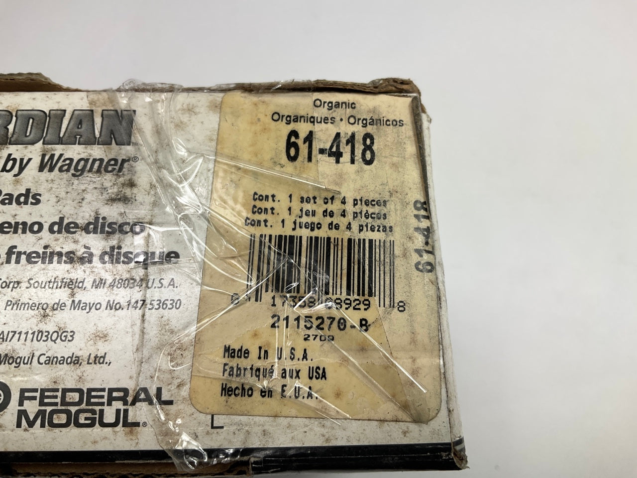 Guardian 61-418 Front Disc Brake Pads