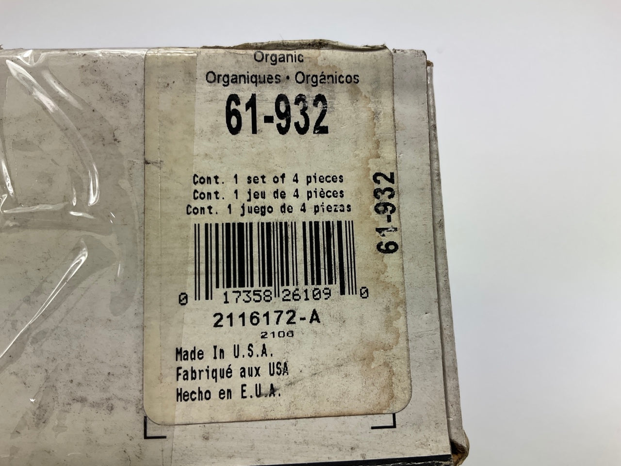Guardian 61-932 Rear Semi-Metallic Disc Brake Pads