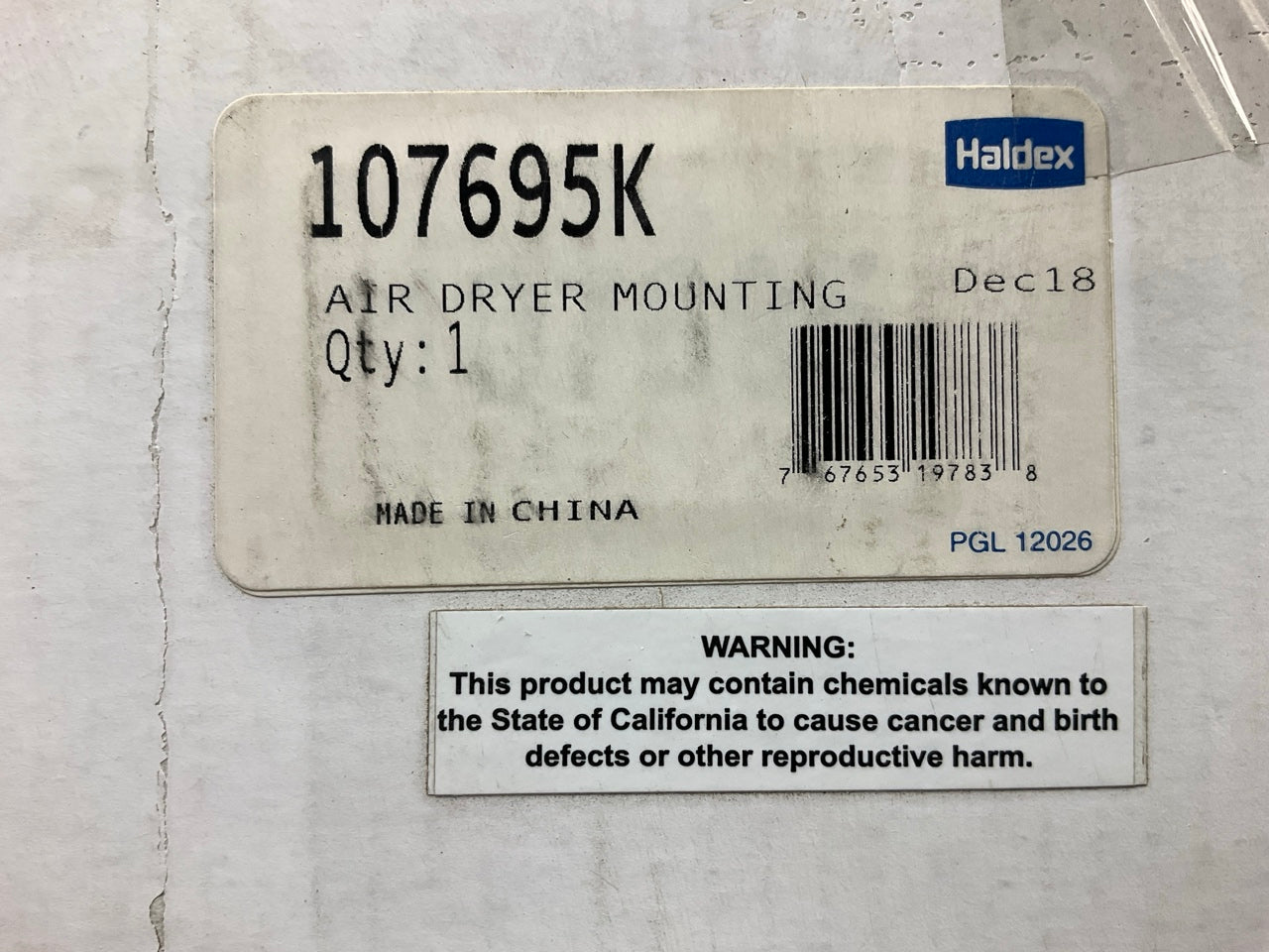 Haldex 107695K Mounting Bracket For AD-9 Air Dryer