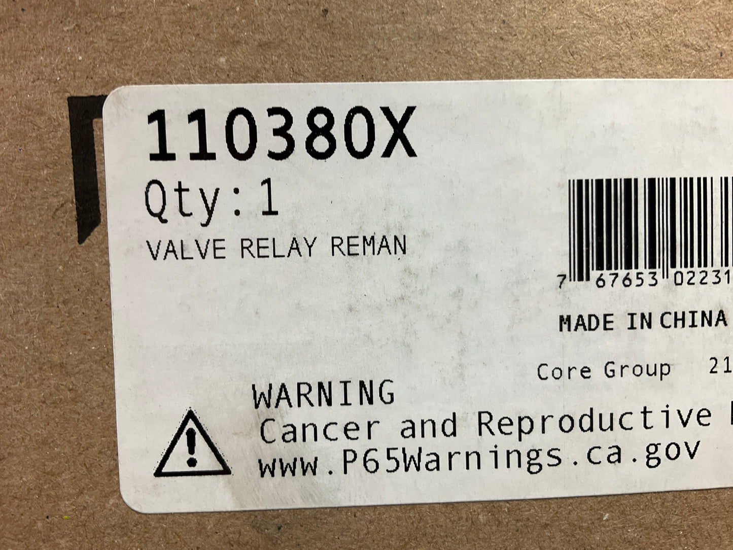 REMAN. Haldex 110380X Sealco Relay Valve, 3/4'' Reservoir, (4) 3/8'' Delivery