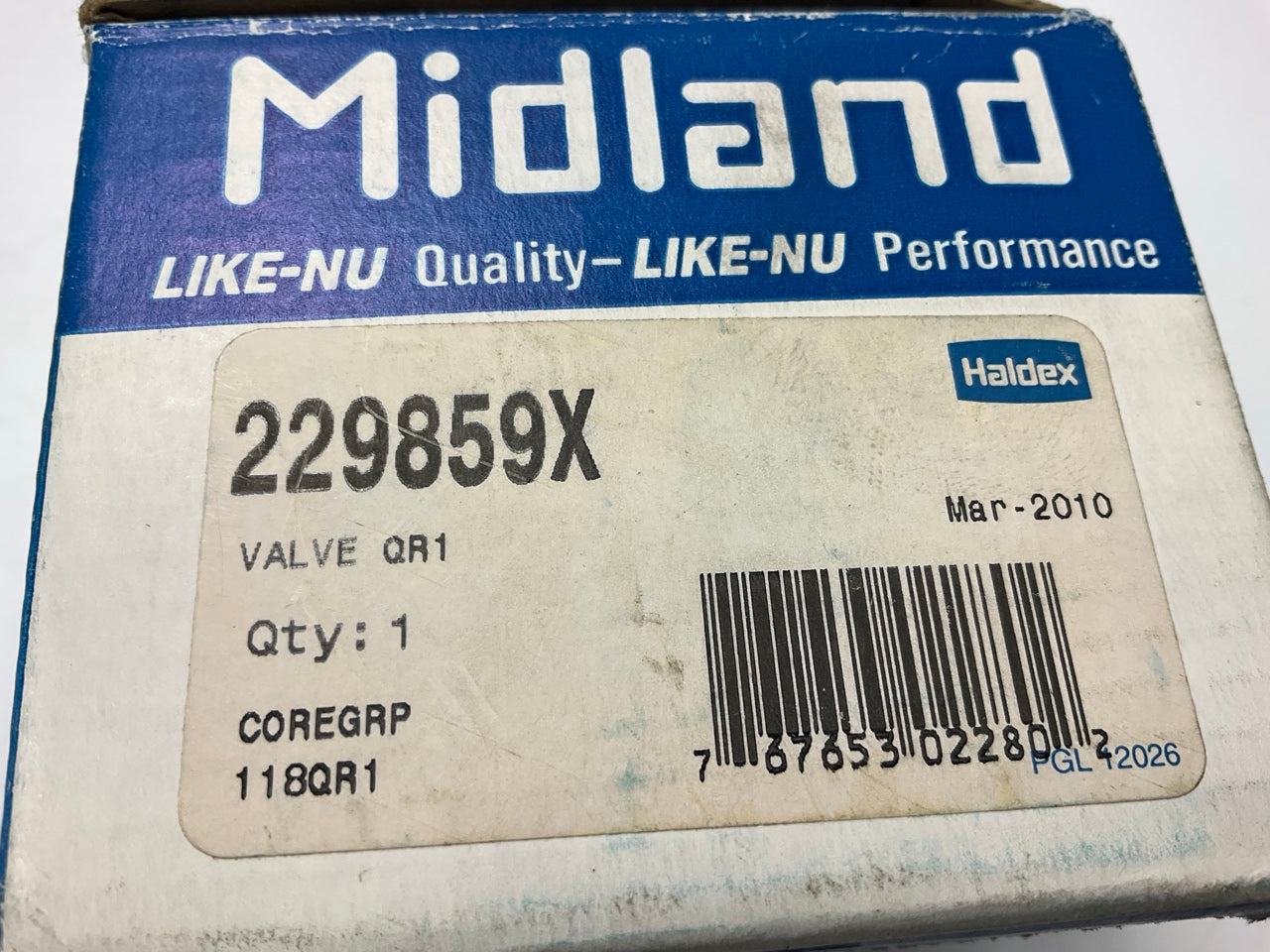REMAN. Haldex 229859X QR-1 Quick Release Air Brake Valve