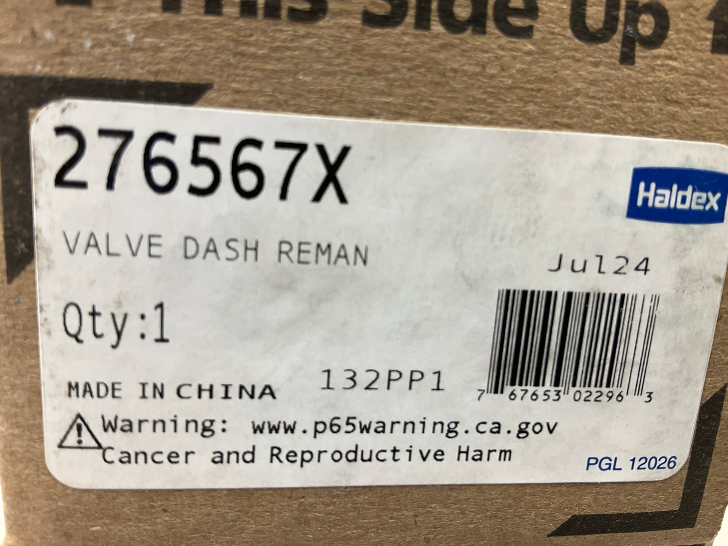 REMAN. Haldex 276567X PP-1 Push-Pull Hand Control Valve