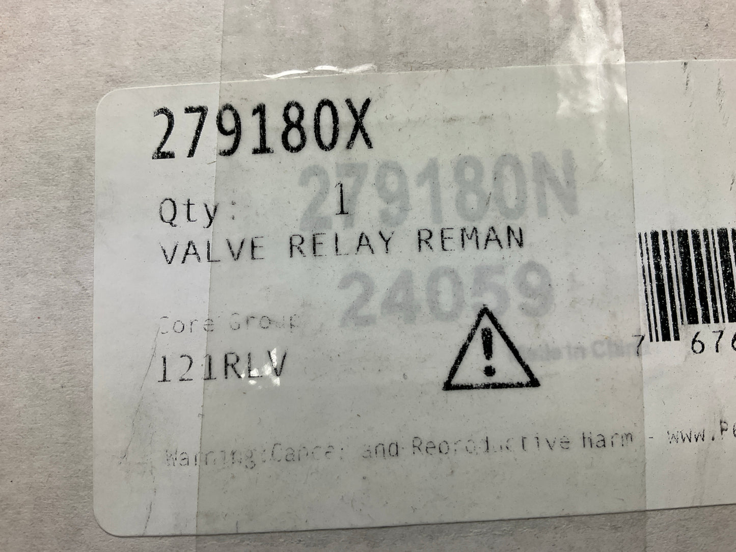 REMAN. Haldex 279180X Brake Relay Valve, Bendix R-6 Type