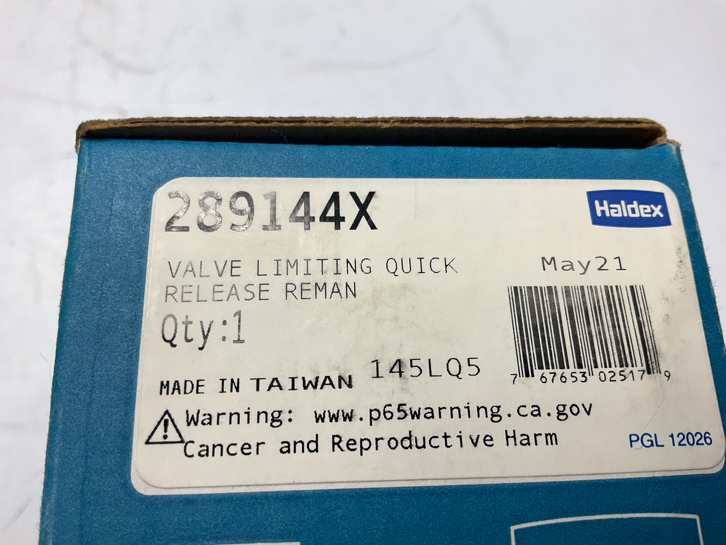 REMAN. Haldex 289144X Limiting Quick Release Valve Bendix LQ-4