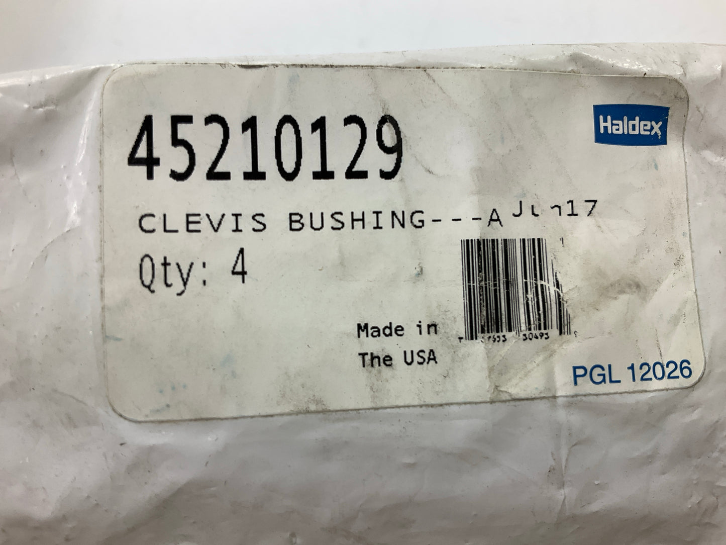 (4) Haldex 45210129 Air Brake Slack Adjuster Clevis Bushing, 1/2'' ID X 5/8'' OD