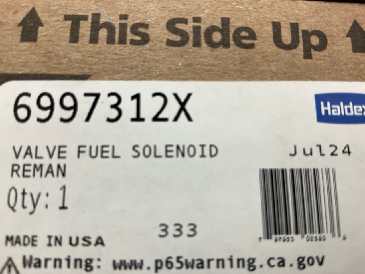 Haldex 6997312X Fuel Solenoid Valve For Cummins