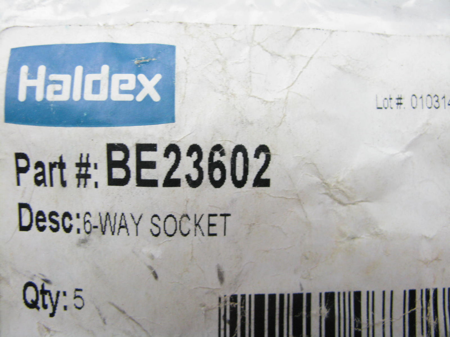 (5) Haldex BE23602 6-Way Trailer Wiring Connector Receptacle