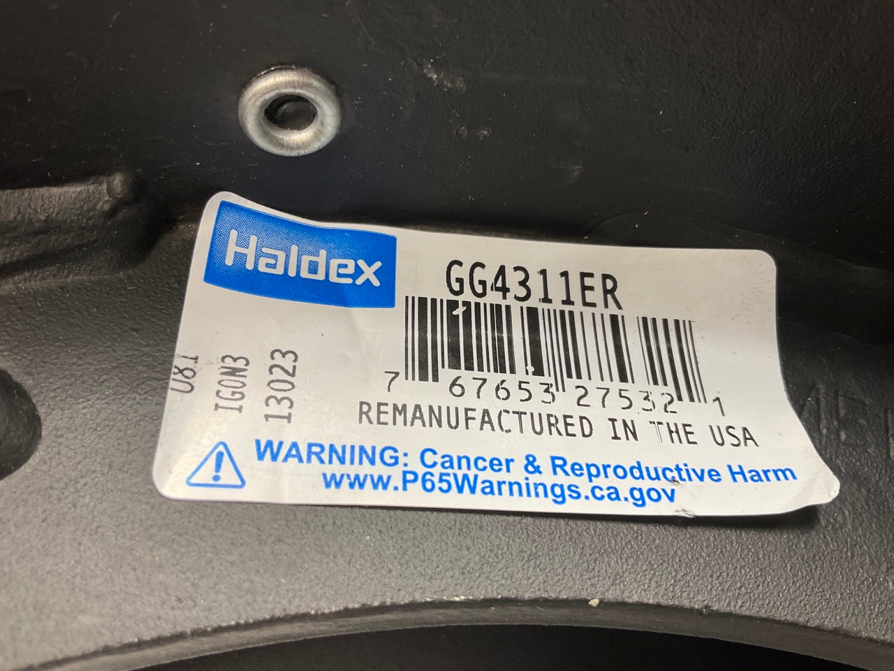 (2) RELINED Haldex GG4311ER Brake Shoe 16-1/2''x7'', 23K Lbs, # 4311 (23,000 Lbs)