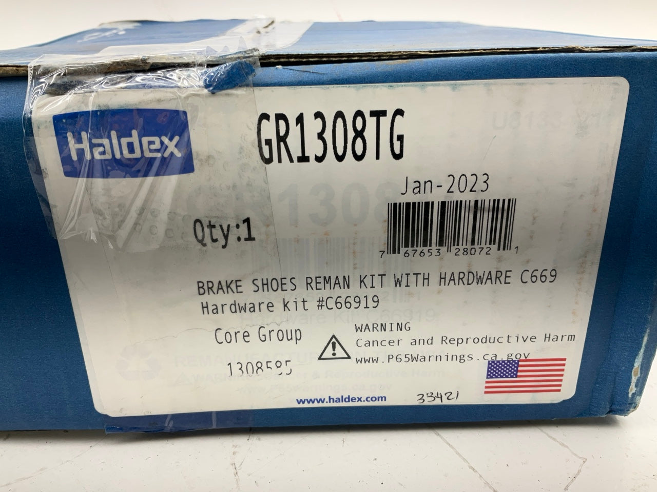 Relined Haldex GR1308TG #1308 Front Brake Shoes 15''X4'', 20,000 Lbs (20K Lbs)