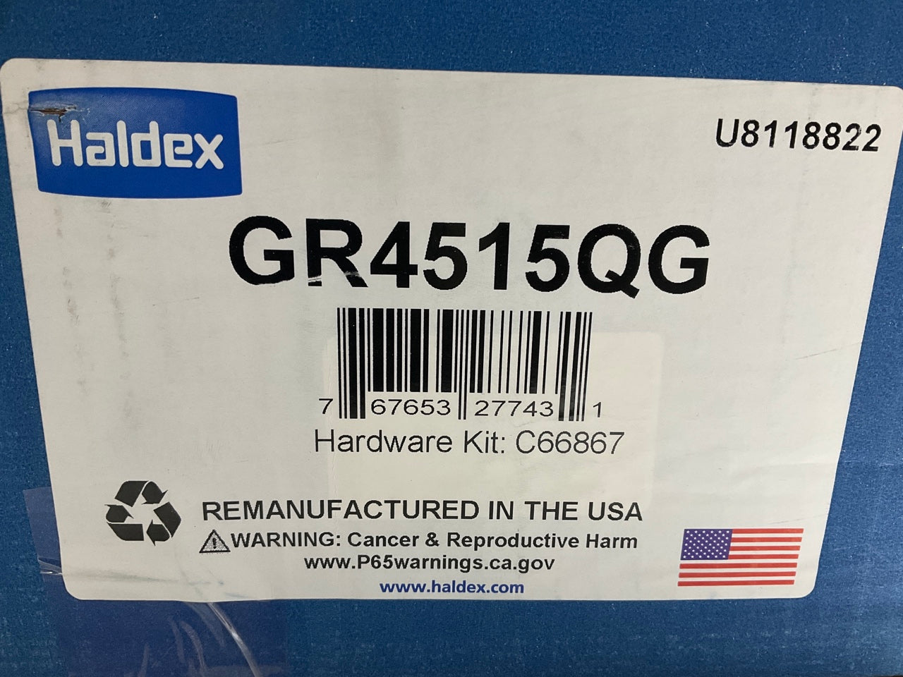 Relined Haldex GR4515QG Brake Shoes 16-1/2''x7'', 4515Q, 20000 Lbs (20K Lbs)