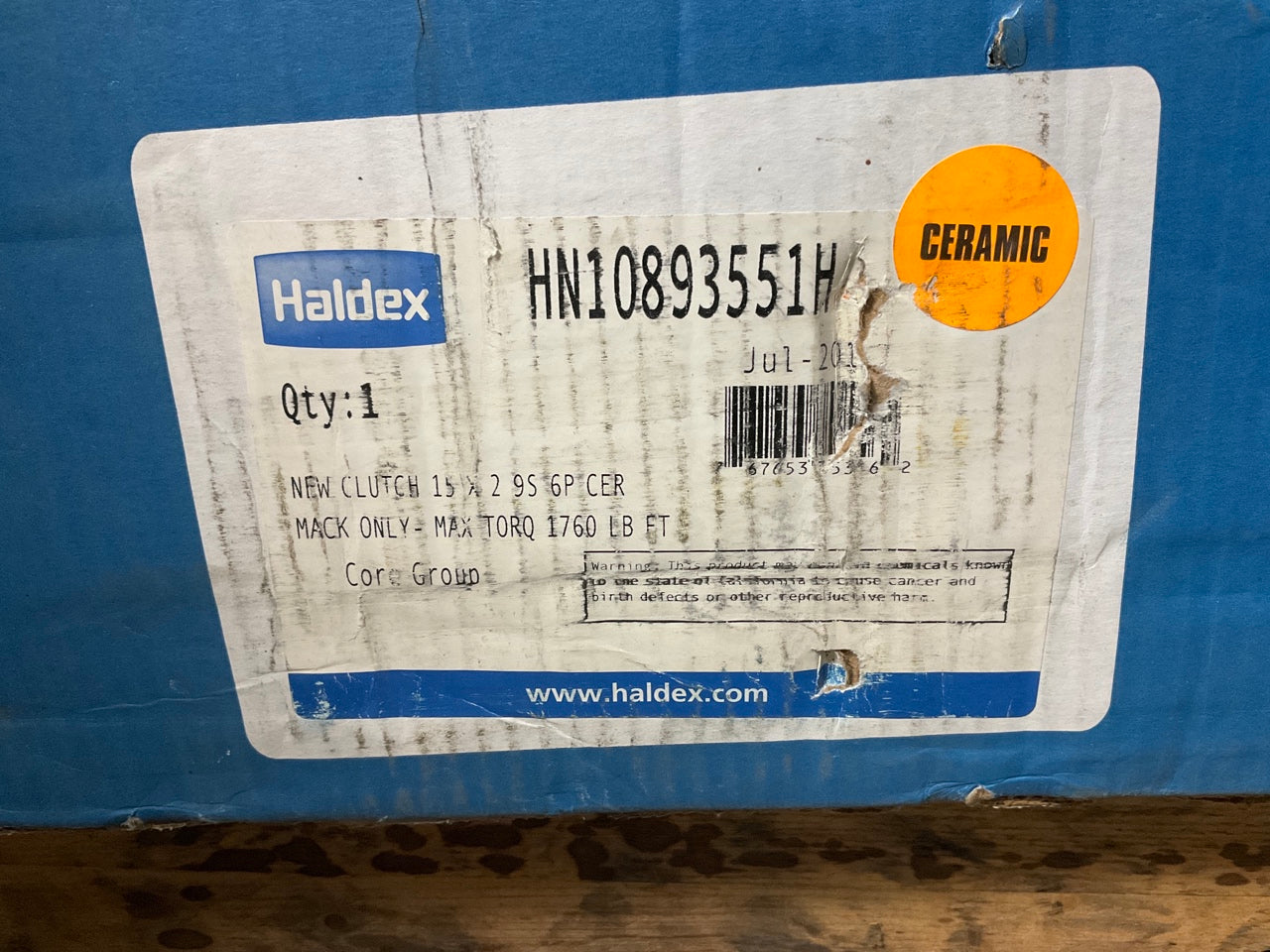 Haldex HN10893551H Torque-Force Clutch Kit Eaton-Spicer 15.5'' 2'' Shaft 10 Spline