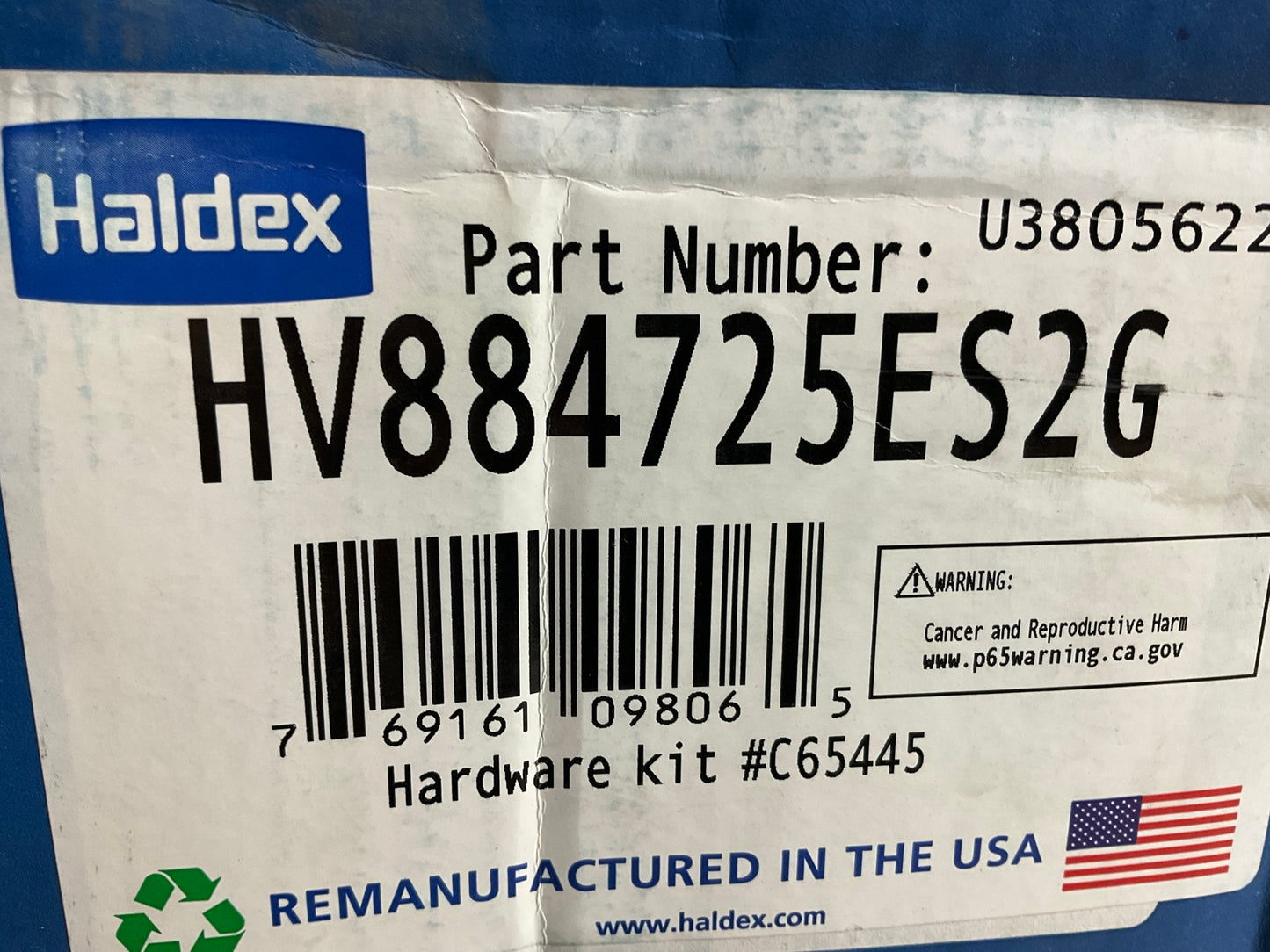 Relined Haldex HV884725ES2G # 4725 Brake Shoes 16-1/2'' Eaton ''ESII'', 23,000 Lbs